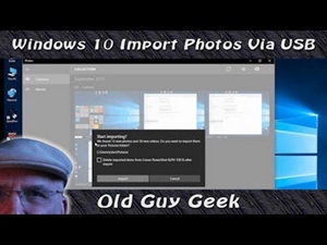 Windows 10 Import Photos From Camera Via USB