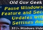 Windows 10 Pro - Pause Feature And Security Updates From Settings App