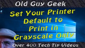 Default Printer to Print in Black Ink Only - Windows 10 Tip