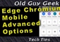 Edge Chromium on Android Mobile Advanced Options