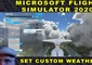 Flight Simulator 2020 - Setting Weather Advanced Customization