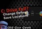 Low Disk Space on C: Drive? Change Default Save Locations to...