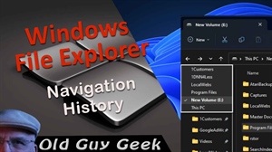 Windows File Explorer - Using Navigation History