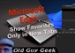 Microsoft Edge - Show Favorites Only on New Tabs
