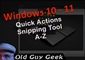 Windows 10 & Windows 11 Snipping Tool A-Z