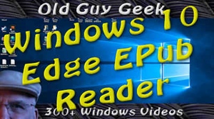 Windows 10 Creator's Update - Edge EPub Book Reader With ReadAloud