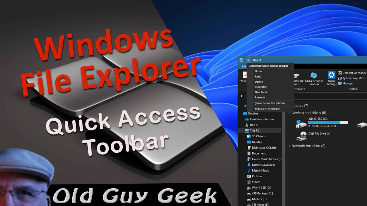File Explorer - Add Functions to the Quick Access Toolbar